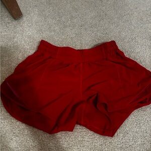 Women's Red Athletic Shorts